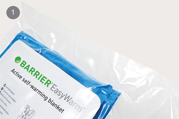 A BARRIER EasyWarm takaró alkalmazásának 1. lépése