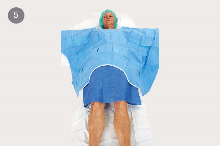 A BARRIER EasyWarm takaró alkalmazásának 5. lépése