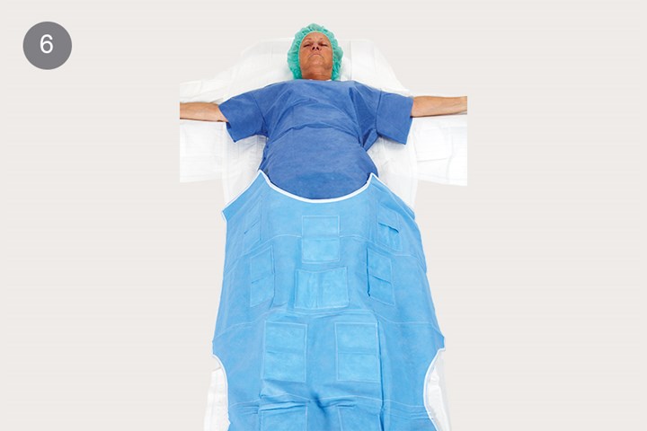 A BARRIER EasyWarm takaró alkalmazásának 6. lépése